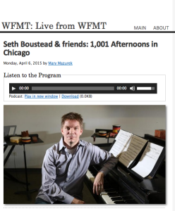 Live on 98.7 WFMT - Seth Boustead